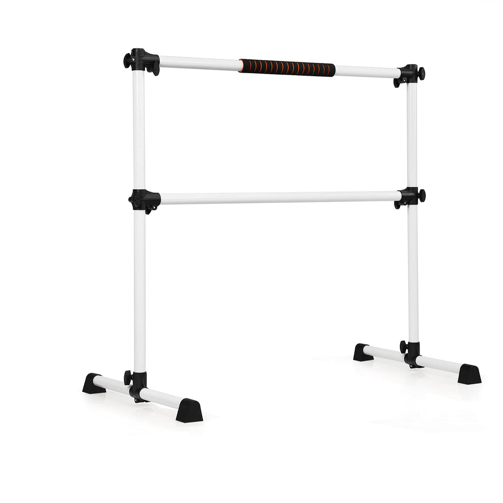 Gymax Ballet Barre, Portable Pilates Barre Freestanding With Double Dance Bar Stable Construction, For Dancing Stretching Ballet