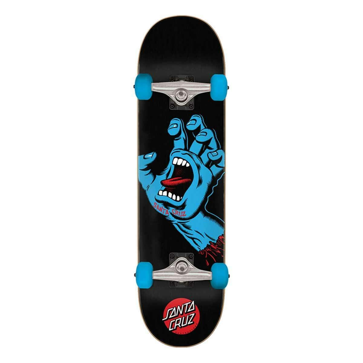 SANTA CRUZ 8.0 x 31.25 Skateboard Complete - Screaming Hand Full, Black