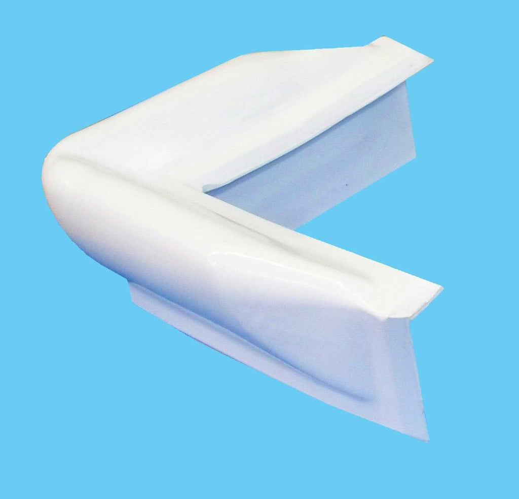 Dock Edge + Bumper Straight Dock Guard (1-Piece), White