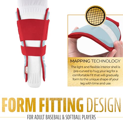 Franklin Sport Baseball + Softball Leg Guard - Prt Series Youth Shin + Foot Shield For Batting - Protective Leg + Ankle Guard Wi