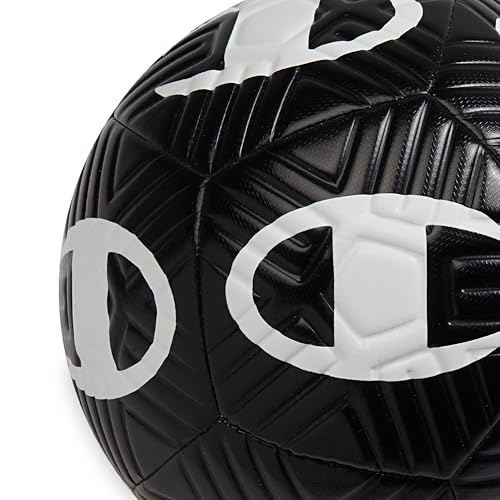Champion Playmaker Soccer Ball (Size 5, Black/White) - 12-Panel Design, Enhanced Control, Durable TPU Cover & Butyl Bladder, for