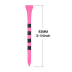 Zivisk Wooden Golf Tees 3-1/4 Inch 100 Count, 3.25'' Long Golf Wood Bamboo Tees For Women (Pink,83Mm)