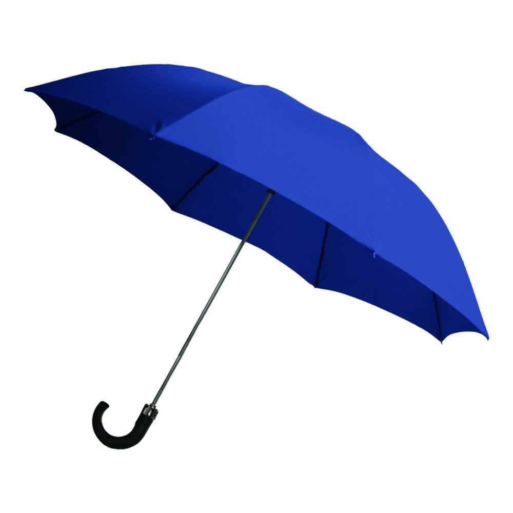 Rainbrella 2-Fold Auto Open Umbrella With Sleeve And Plastic Hook Handle, Blue, 42'', 48135