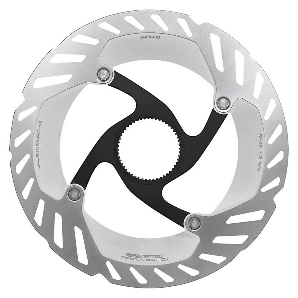 Shimano Ultegra RT-CL800 Ice Tech FREEZA rotor with internal lockring and magnet, 160 mm, Silver