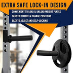 Yes4All Olympic Weight Plate Holder Power Rack Attachment (2X2 Power Rack) - Fit 2'' Olympic Weight Plates