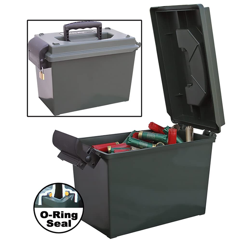 Mtm Sdb-0-11 Sportsmen'S Dry Box, O-Ring Sealed, Heavy Duty Latch, Lockable, Crush-Proof, Usa Made, Forest Green