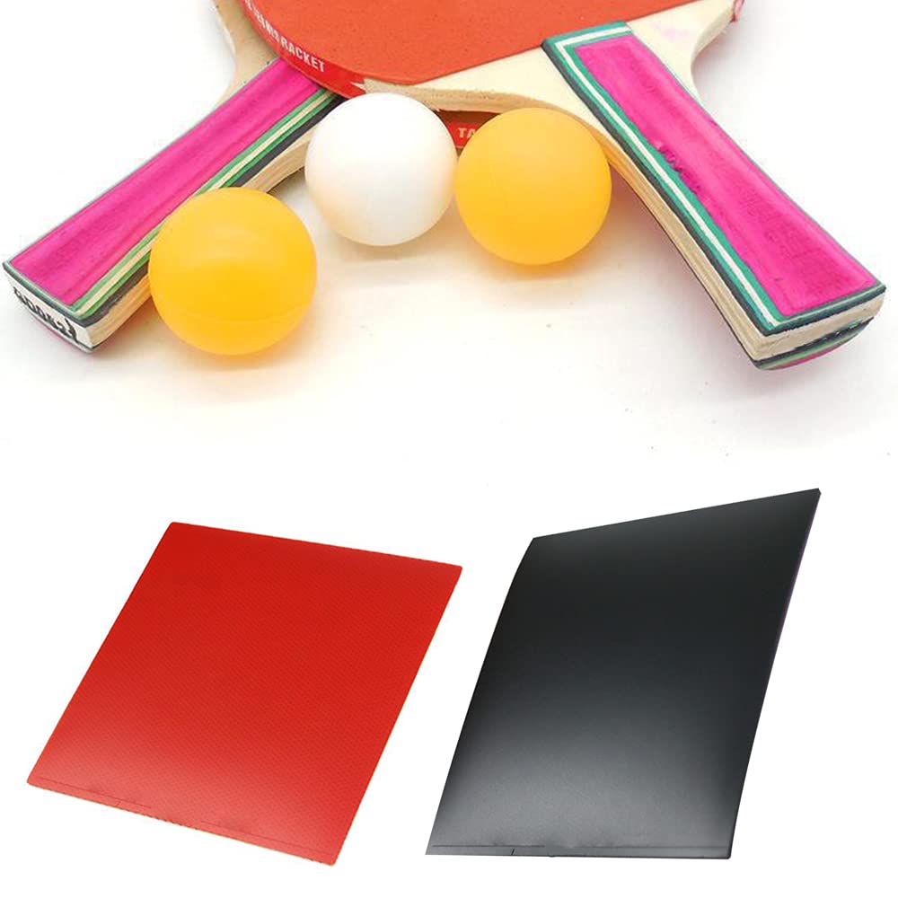 Jorjorler 2 Pcs Table Tennis Rubber Glue,Ping Pong Glue Whole Sheet Thickness About 4Mm,Table Tennis Rubber Hard Sponge 2.2Mm,On