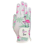 Giggle Golf Women'S Golf Glove (Medium, Worn On Right Hand, Flamingos)