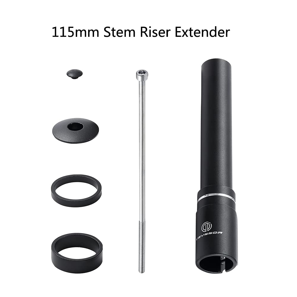 Teyssor Bike Stem Riser 115Mm 180Mm 210Mm Adjustable Bike Fork Stem Extender,Aluminium Alloy Bicycle Handlebar Raiser Head Up Ad