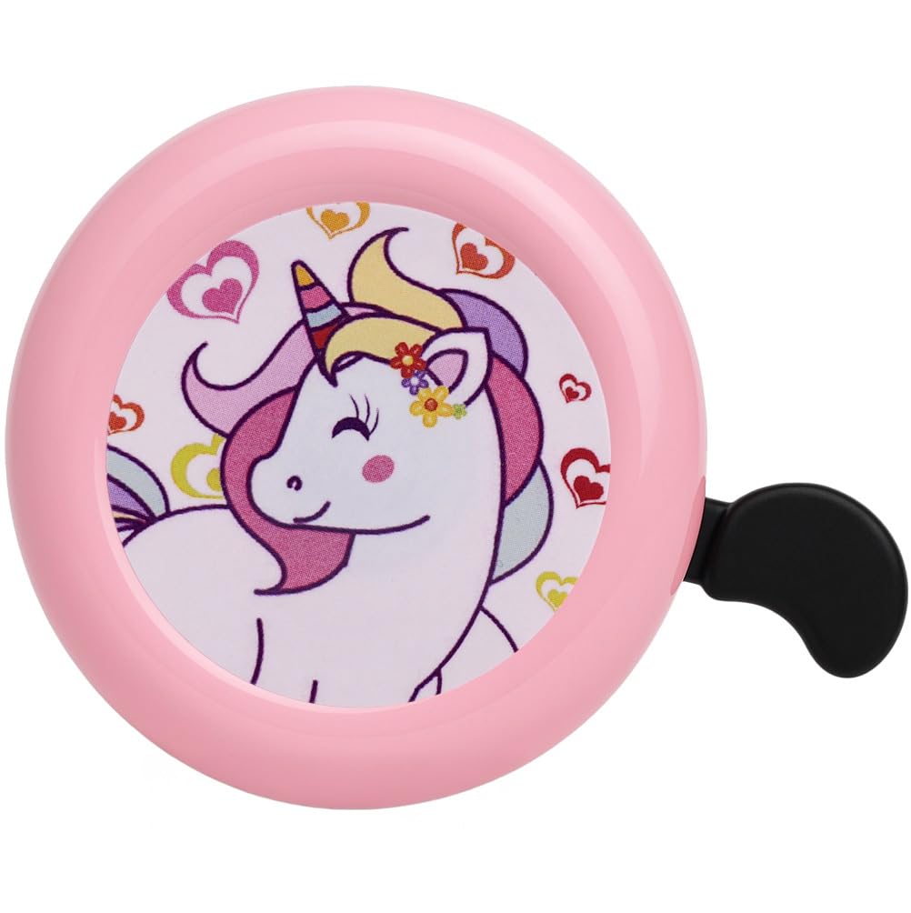 Mini-Factory Pink Unicorn Bike Bell For Kids - Cute Bicycle Accessory For Girls And Toddlers
