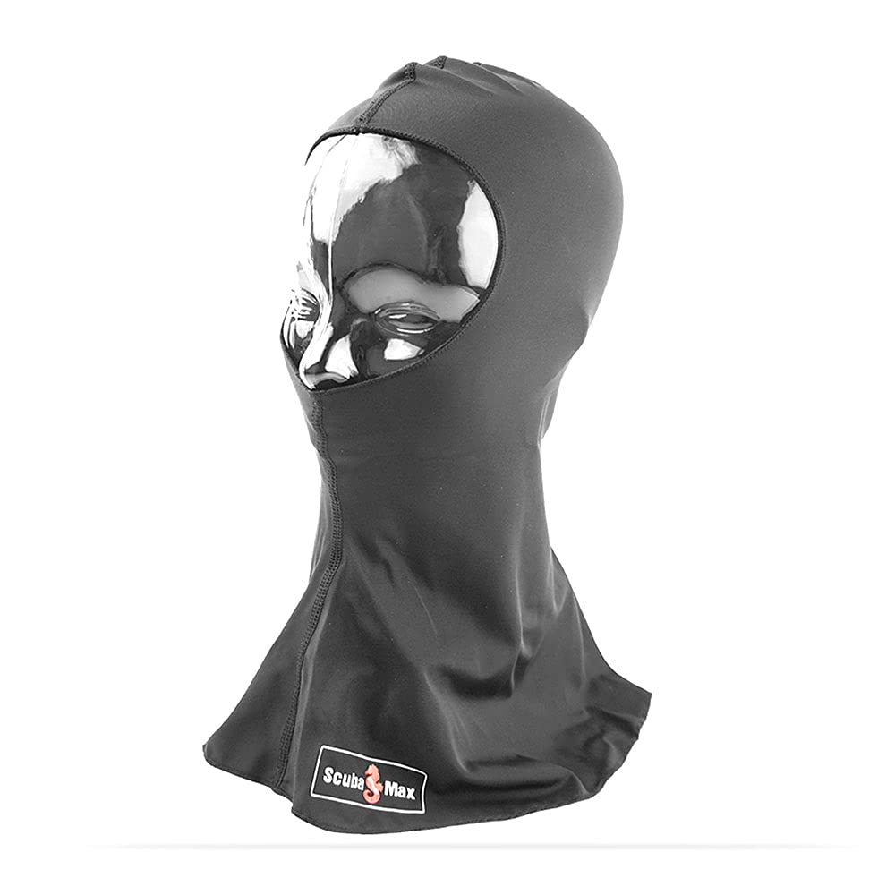 Scubamax Uv50 Spandex Hood For Warm Water Scuba Diving - Black