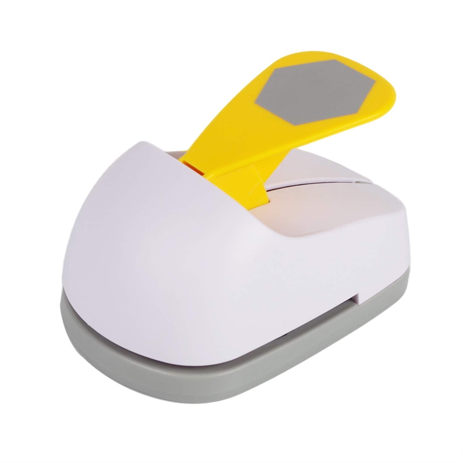 Craft Lever Punch 3 Inch Hexagon Punch Diy Handmade Paper Punch (White 3Inch Hexagon)