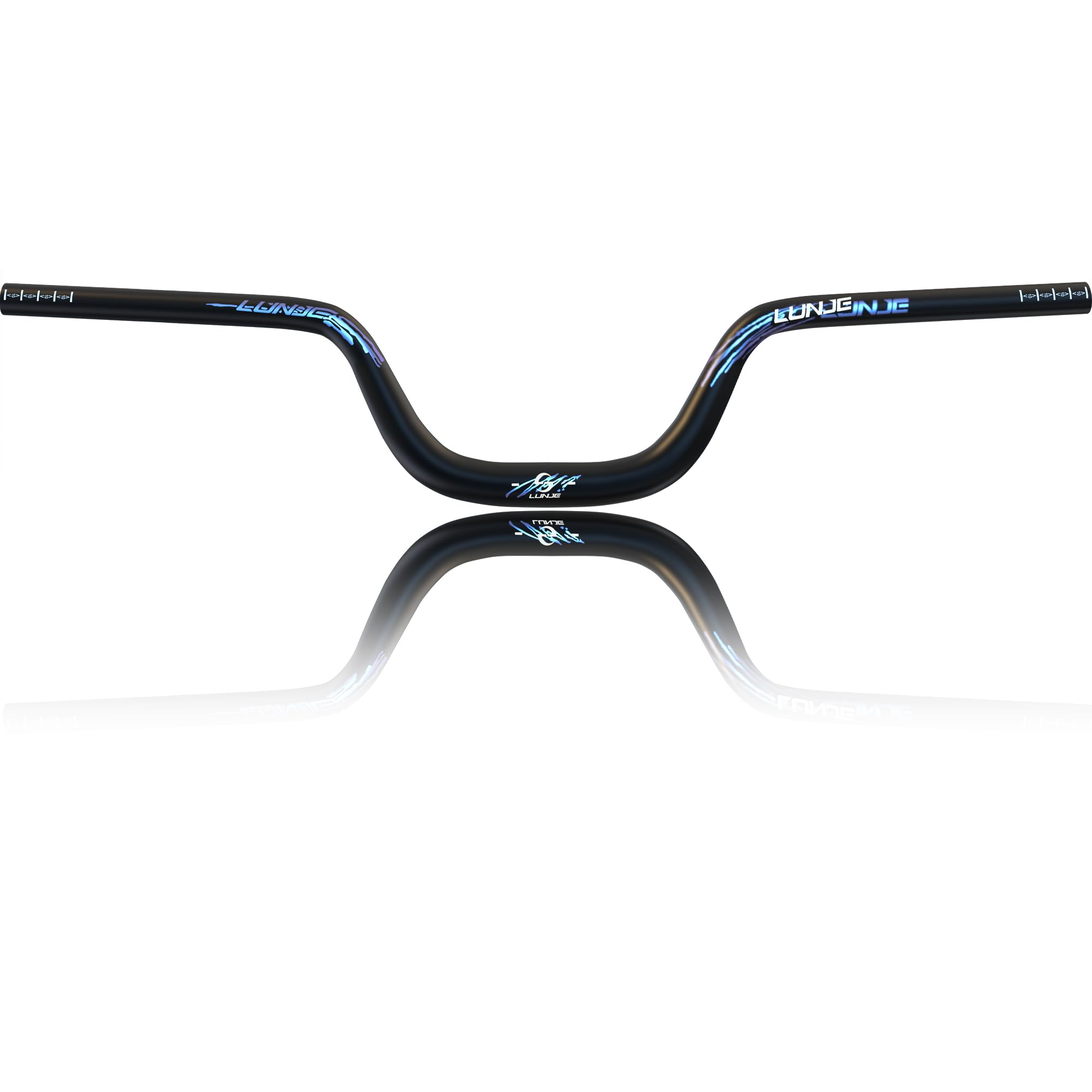 LUNJE 31.8mm Mountain Bike Handlebar, 35/50/70/90/120mm Rise Options, 780mm Width, Lightweight Aluminum Alloy, for MTB Trail Com