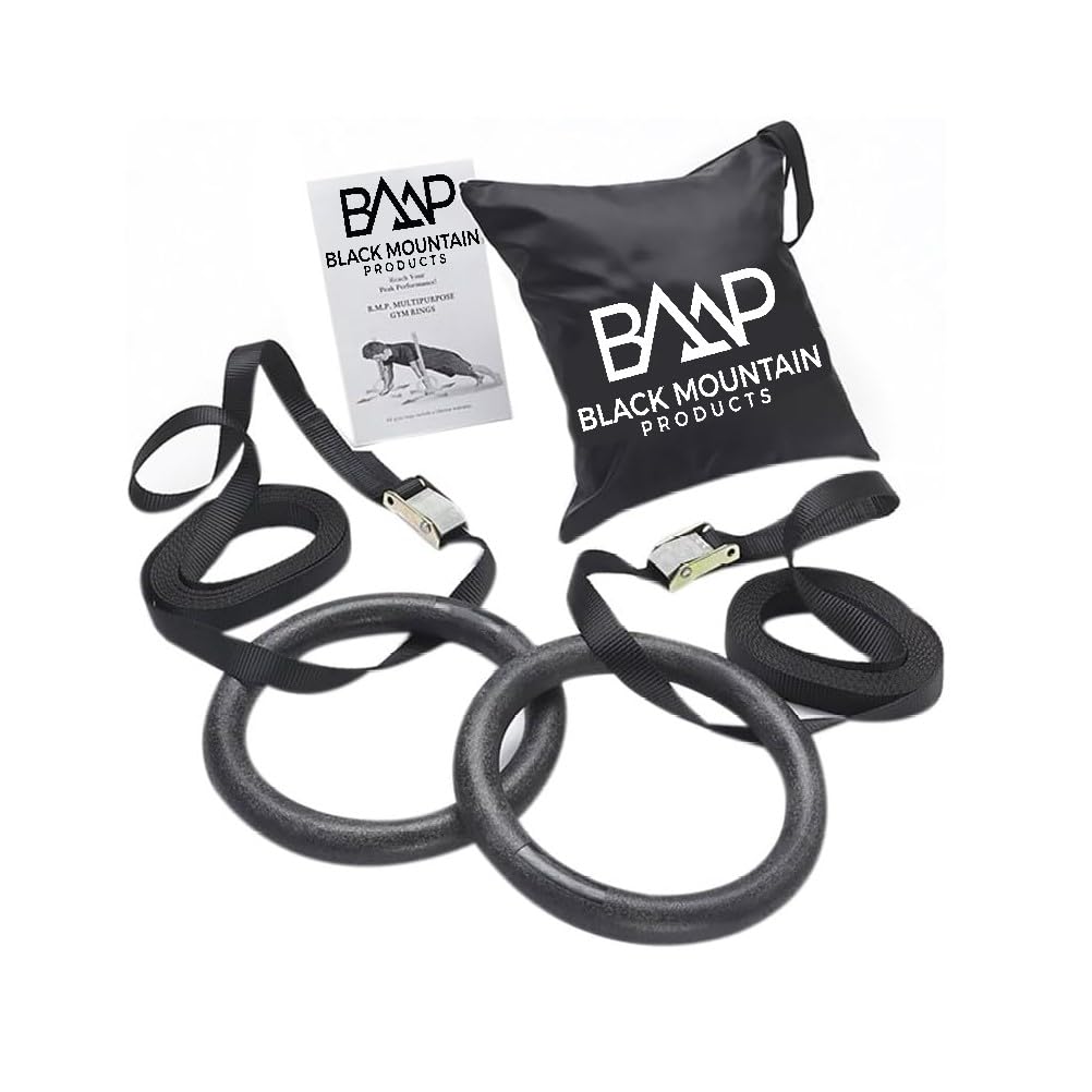 Black Mountain Products 1200Lbs Rated Multi-Use Exercise Gymnastics Rings