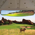 Hkoo Golf Cart Rear View Mirror,16.5'' Extra Wide 180 Degree Panoramic Rear View Mirror Fit For Golf Cart Ezgo Club Car Yamaha (