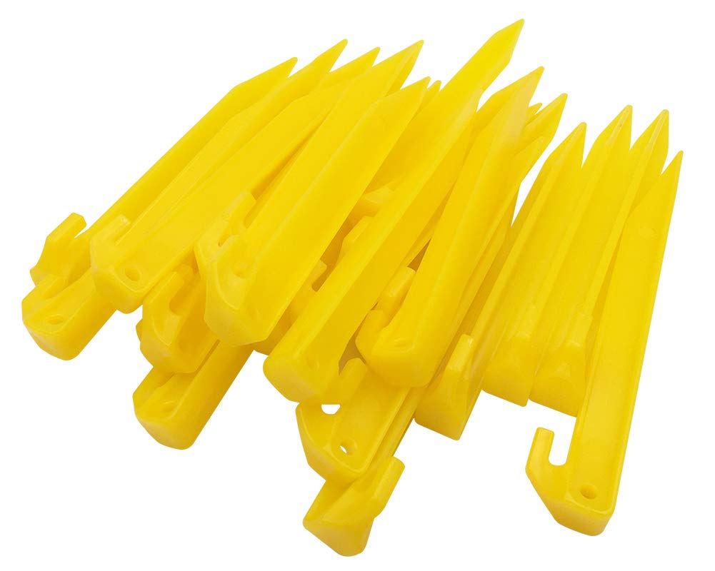 Gdlpzm 24Pcs Plastic Tent Pegs Durable Spike Hook Awning Camping Caravan Pegs Accessory