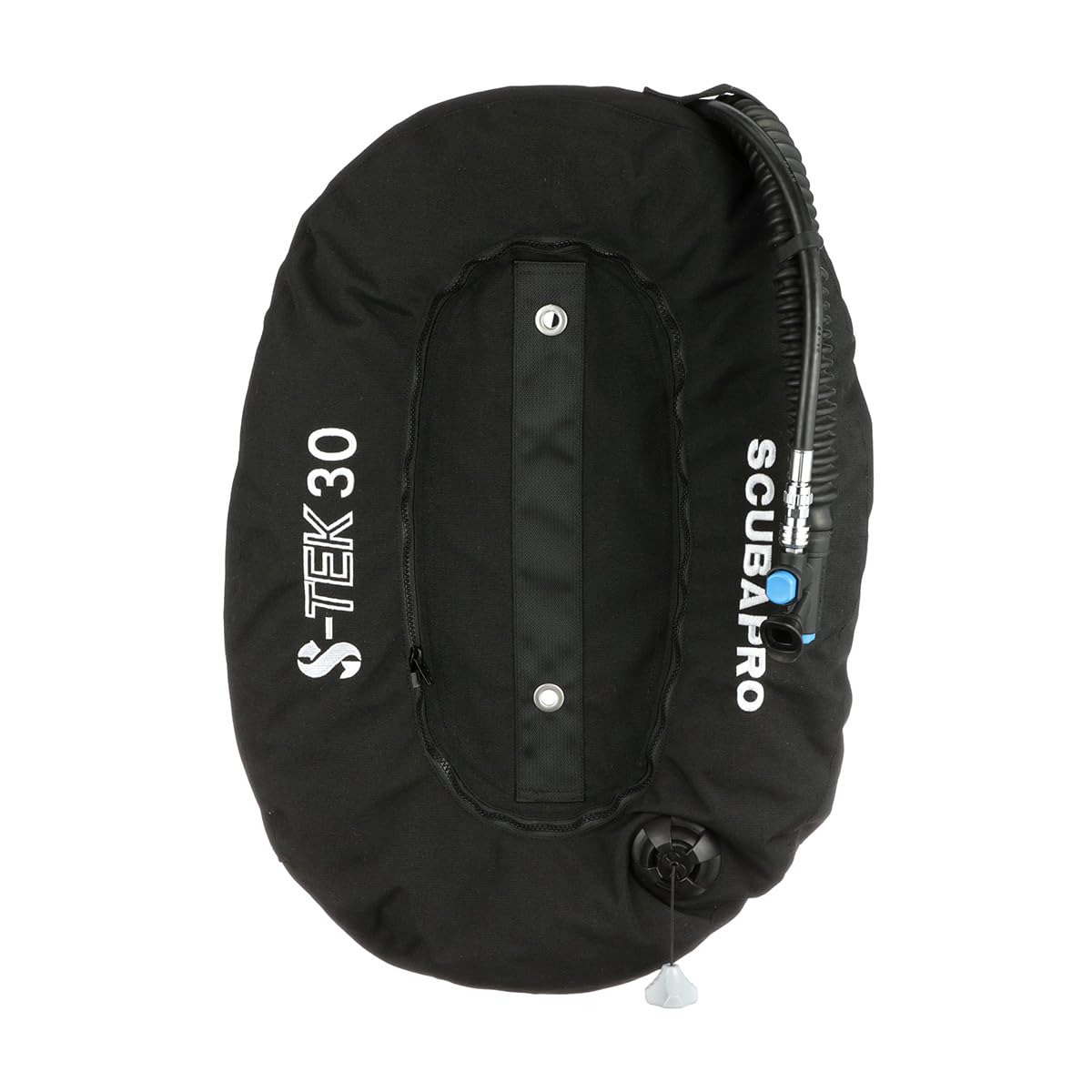 SCUBAPRO S-Tek Donut Wing for Technical Scuba Diving, Includes Inflator Hose and K-Style BPI, 30lbs/13kg, Black