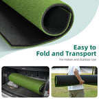Shopsource 5  4ft Golf Hitting Mat, Anti-Slip Bottom Golf Mat for Indoor Outdoor, Artificial Turf Practice Mats with 9 PU Golf B