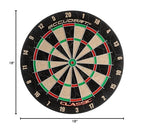 Accudart Classic Bristle Dartboard - Official Size 18'' X 1.5'' - Self-Healing Genuine Bristle Sisal - Staple Free Bullseye - Id
