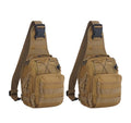 FAMI Outdoor Tactical Bag Backpack, Military Sport Bag Pack Sling Shoulder Backpack Tactical Satchel for Every Day Carry (Tan 2 