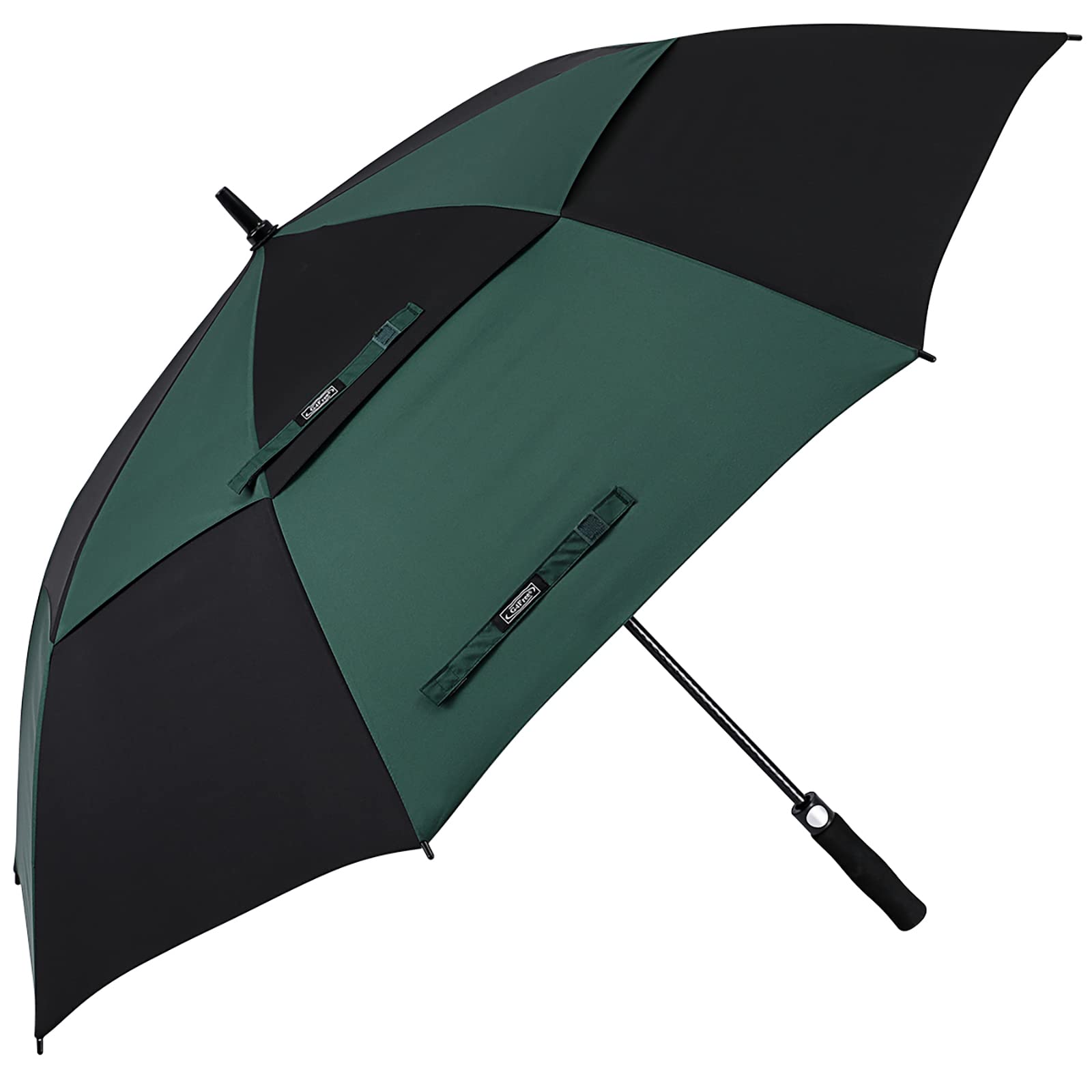 G4Free 68 Inch Automatic Open Golf Umbrella Double Canopy Extra Large Oversize Windproof Waterproof Stick Umbrellas(Black/Dark G