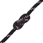 Vidaxl Black Polypropylene Marine Rope, 0.47'' Thickness, 1968.5'' Length, Floating And Weatherproof, Ideal For Sailing, Dock Li