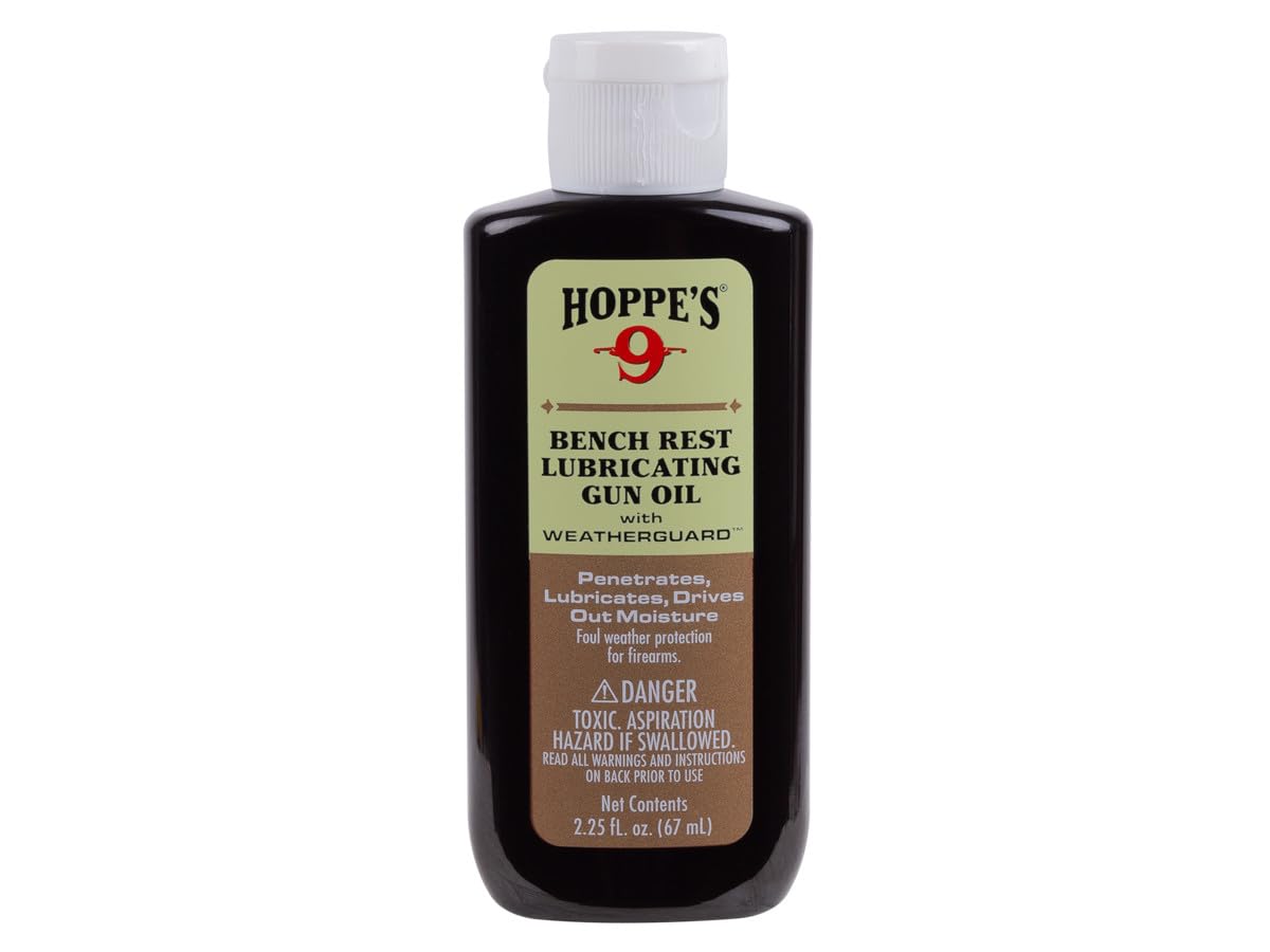 Hoppes No. 9 Bench Rest Lubricating Oil with Weatherguard, 21/4 oz. Bottle
