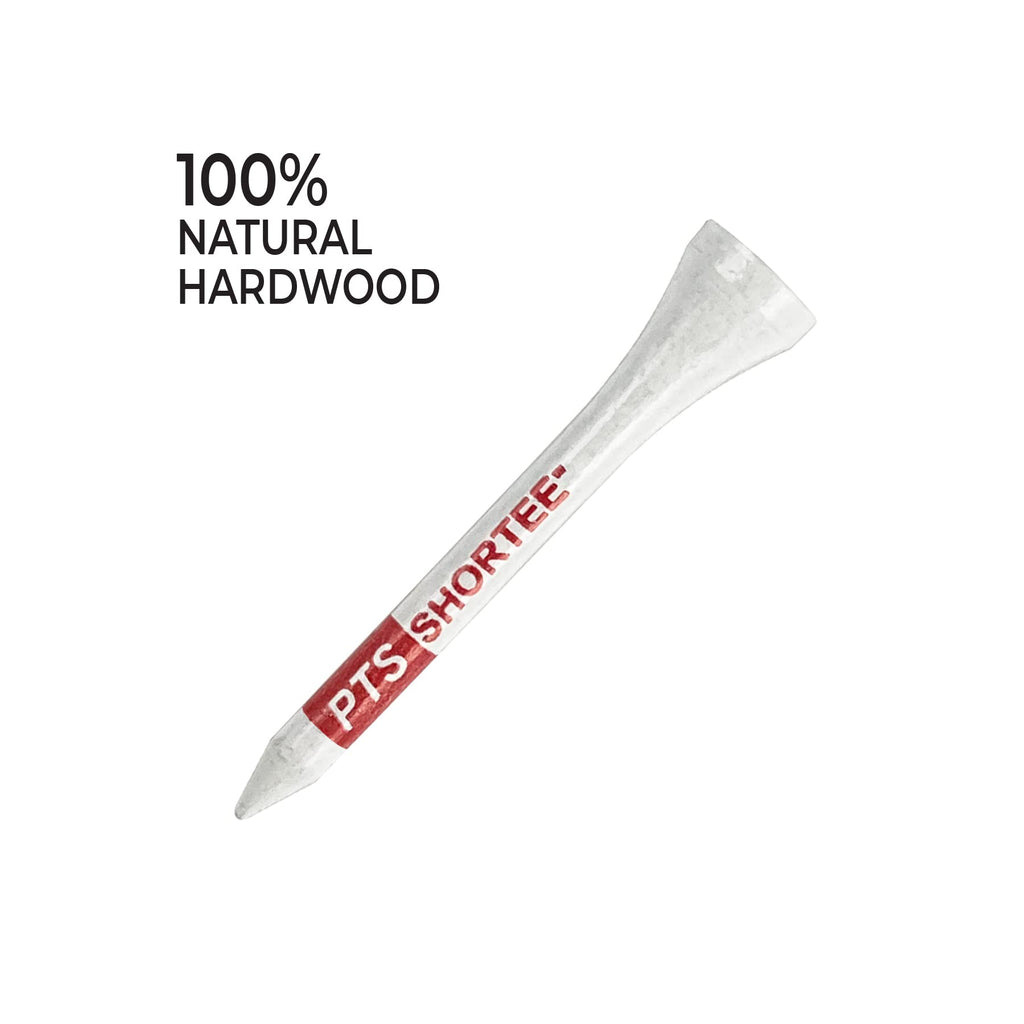 Pride Professional Tee System, 2-1/8 Inch Shortee Golf Tees - 120 Count Bag (Red On White)