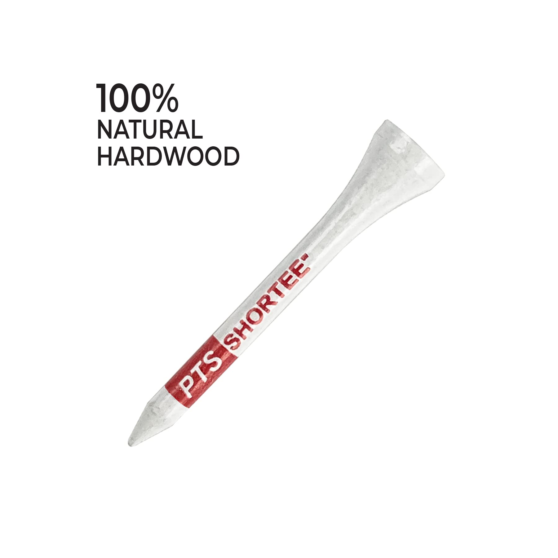 Pride Professional Tee System, 2-1/8 Inch Shortee Golf Tees - 120 Count Bag (Red On White)