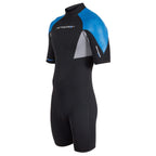 Henderson 3Mm Mens Thermoprene Pro Back Zip Shorty Wetsuit - Black/Blue - 4X-Large