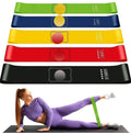 Set of 5 Exercise Belt | Elastic Fitness Belt | Workout Belt for Legs and Hands | Body Fitness Belt for Yoga | Round Stretch Bel