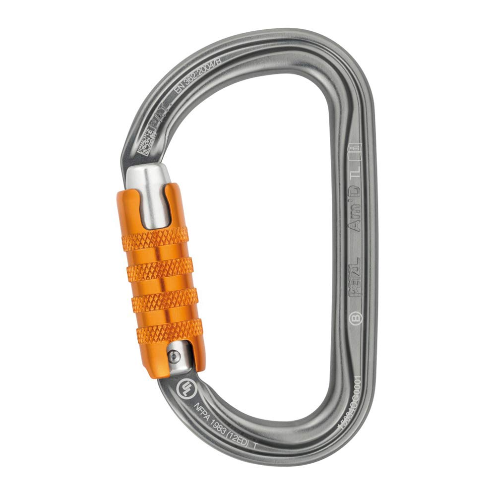 Petzl, Amd Carabiner, Gray, Triact-Lock
