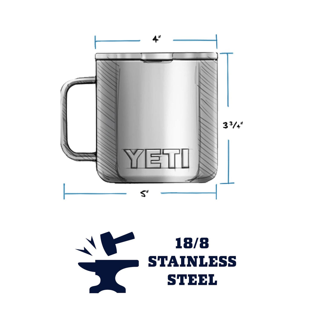 Yeti Stainless Steel Rambler Drinking_Cup, Vacuum Insulated, With Magslider Lid, 14 Ounces, Offshore Blue