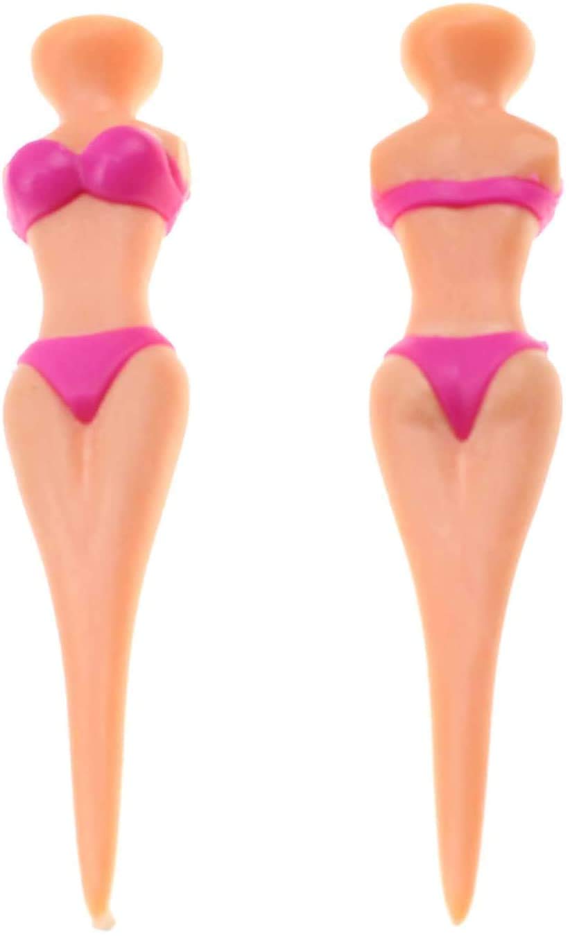 Golf Tees, Golf Accessories For Men, 3'' Funny Golf Tees, Golf Sexy Girl Lady Tees Fun Holder Home Golf Training (Purple-24P)