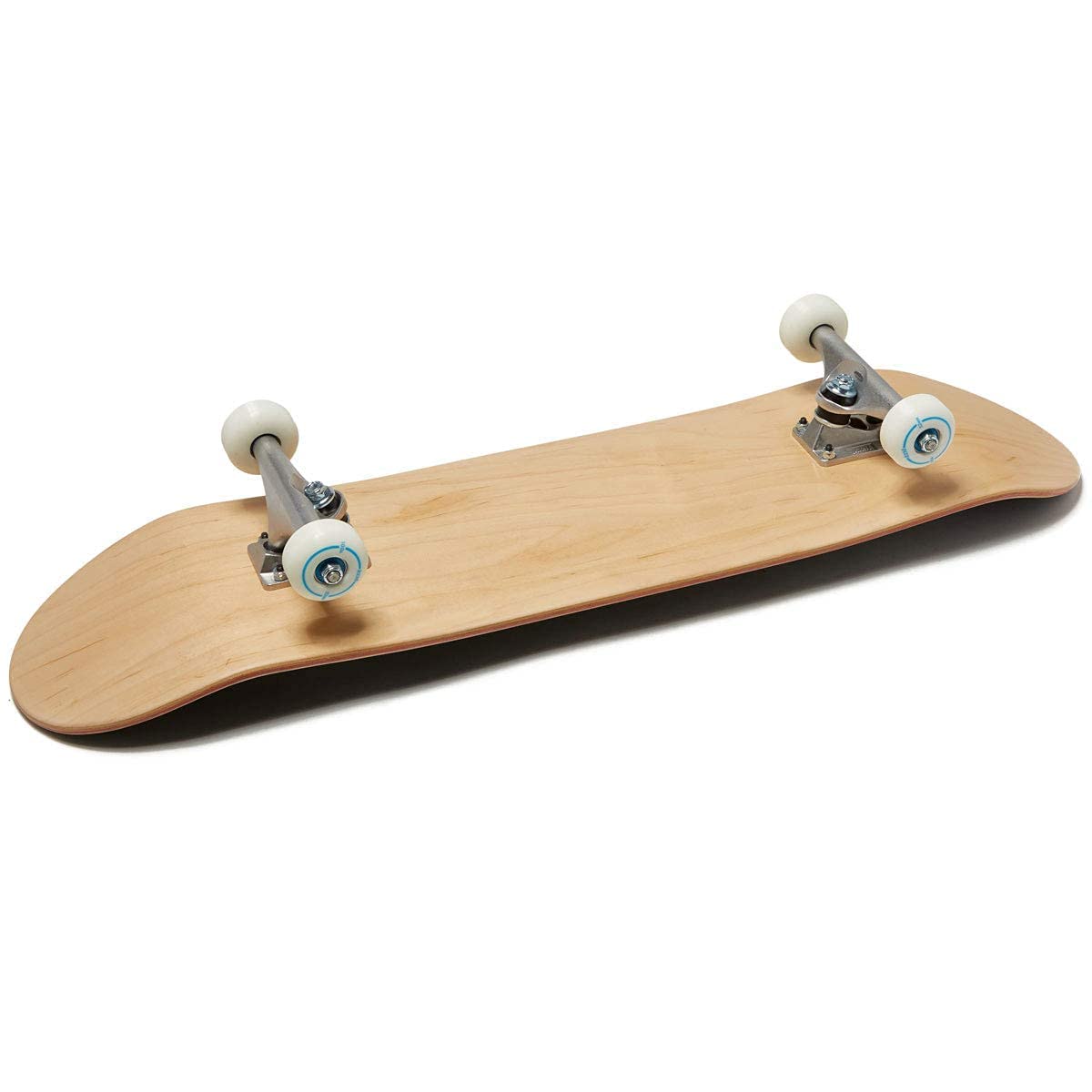[Ccs] Logo Skateboard Complete Natural Wood 7.75'' - Maple Wood - Professional Grade - Fully Assembled With Skate Tool And Stick