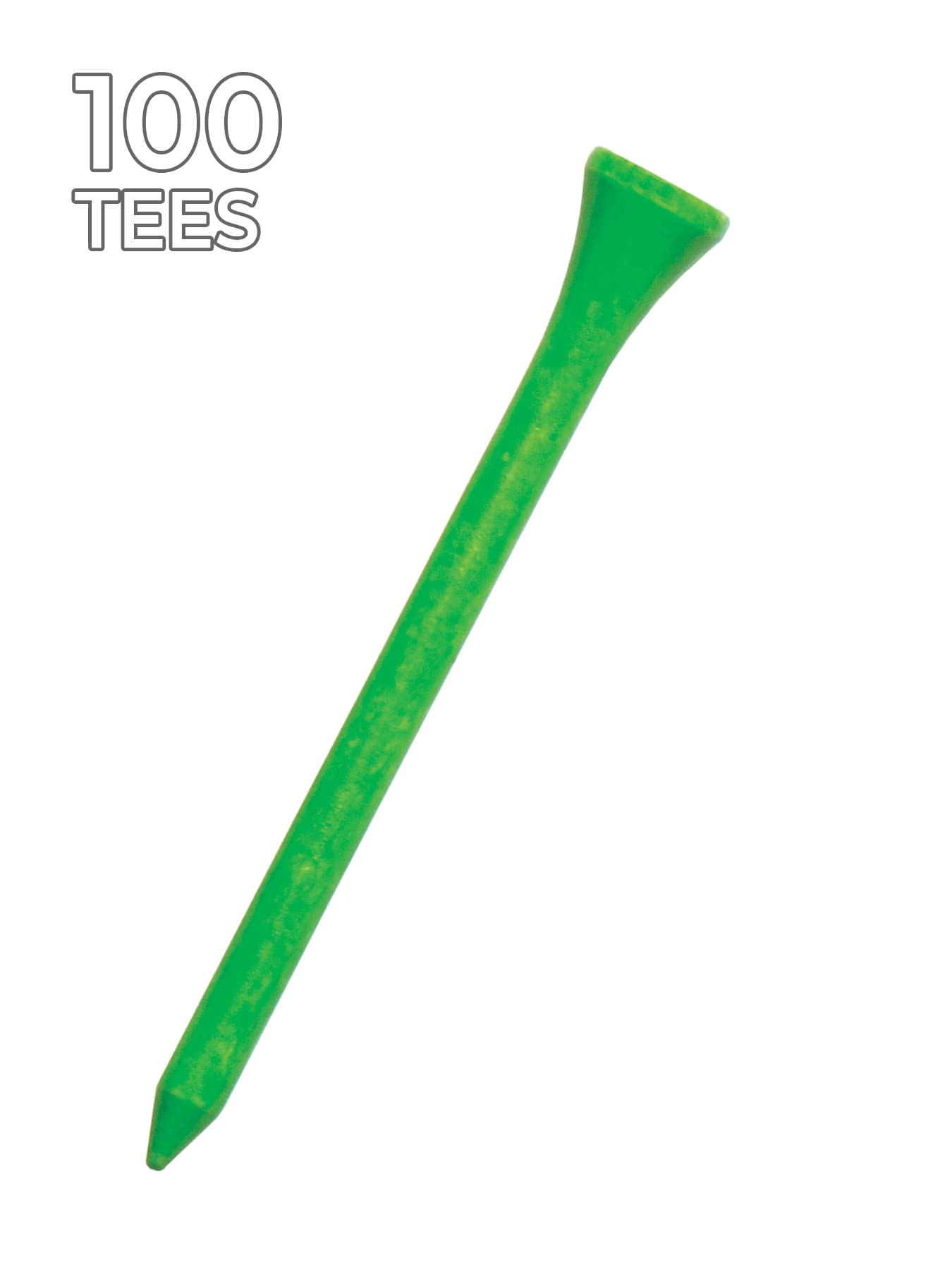 Pride Golf Tee Golf Tees Neon Green 100 Count Bag Tees, Citrus Green, Count Us