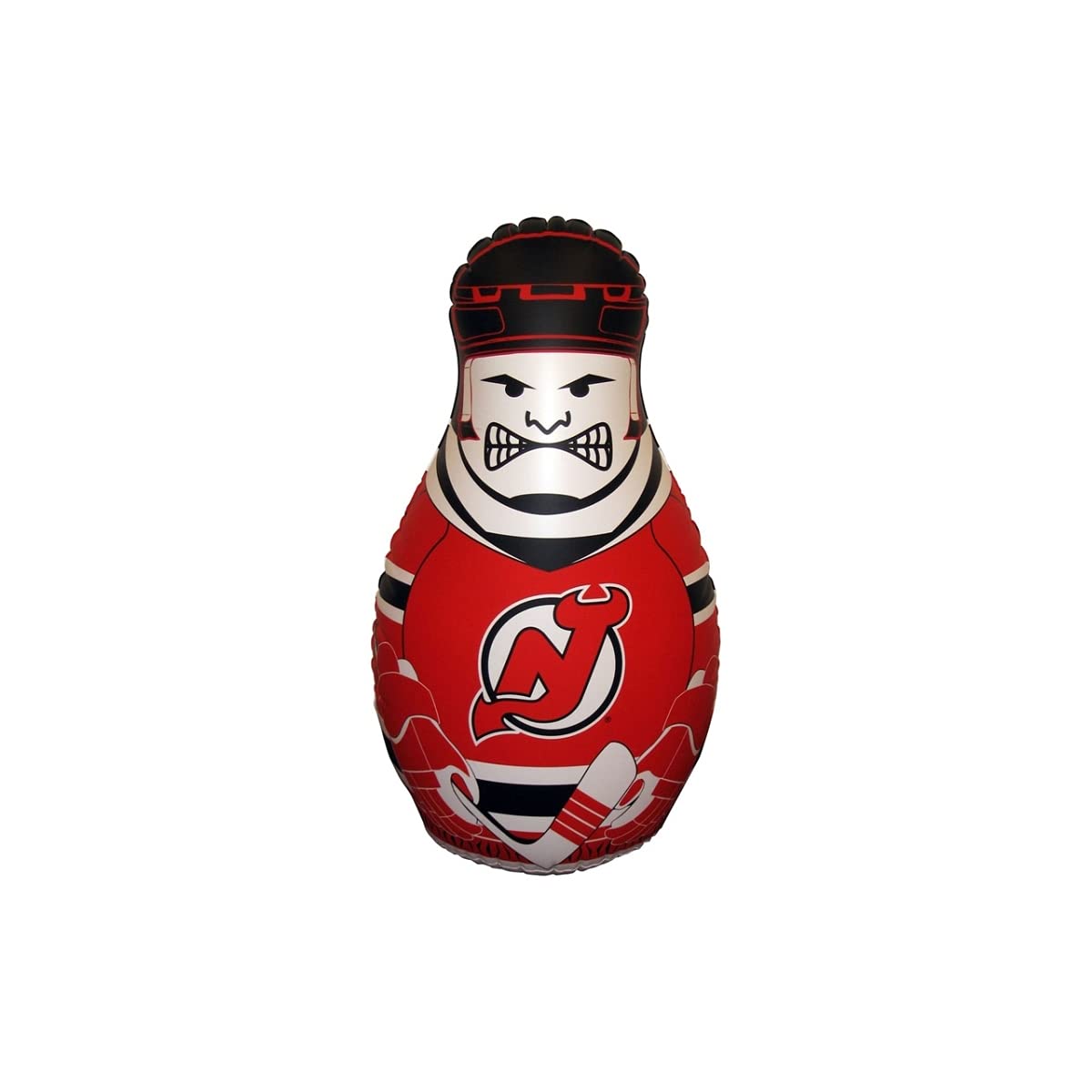 Fremont Die NHL New Jersey Devils Bop Bag Inflatable Checking Buddy Punching Bag, Mini: 12 Tall, Team Colors