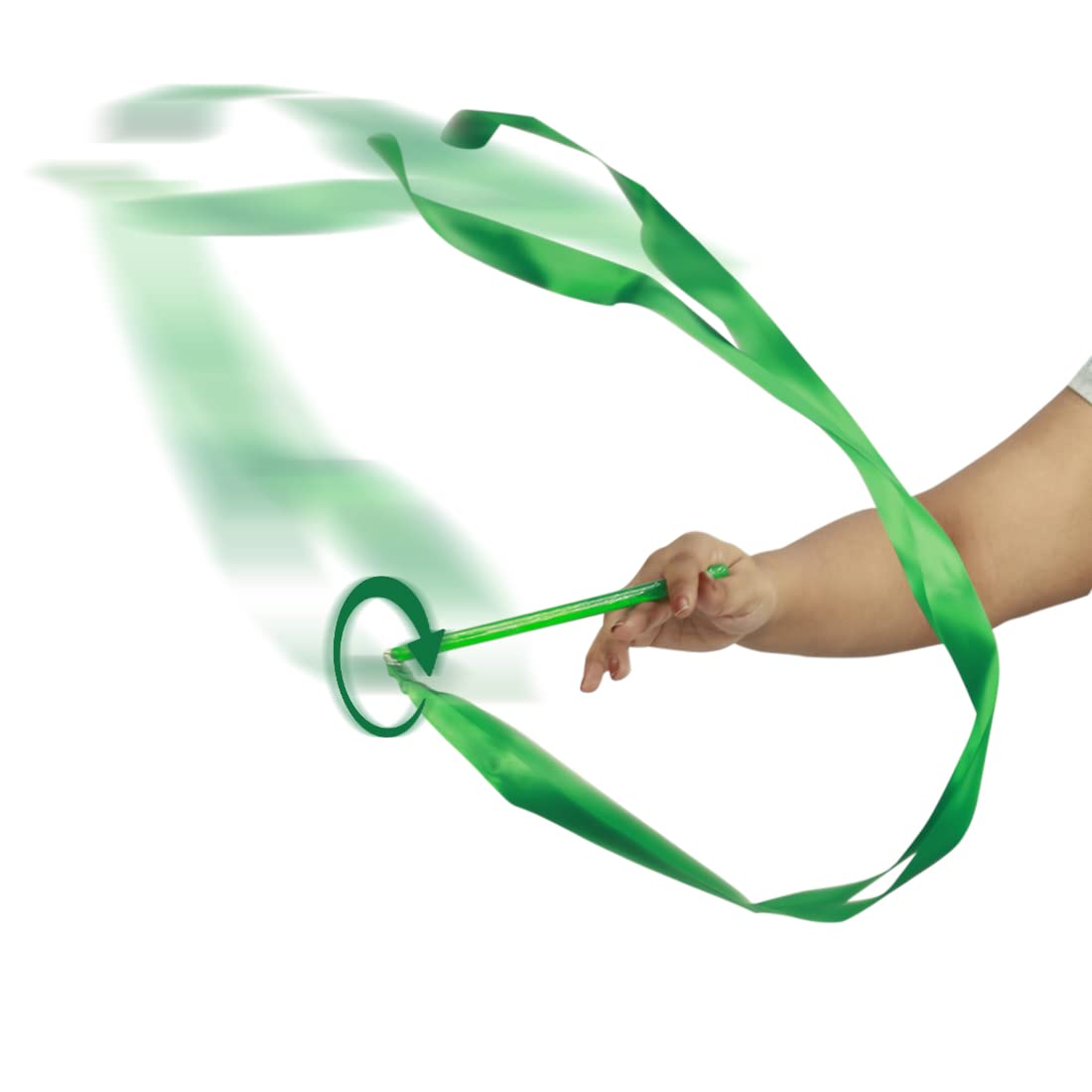 Gsi Multicolor Sparkling Gymnastic Ribbon Wands [6 Pack] With 9 Inch Stick And 1 Meter Ribbon For Gym, Training, Circus, Dance,