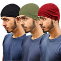 Motus Unisex Cotton Skull Cap (Pack Of 3) (BtcBgr_Multicolour_Free Size)