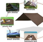 Kalinco Waterproof Camping Tarp Tent Hammock Rain Fly, 10X10Ft/10X15Ft, Mutifunctional Tent Footprint Lightweight Tarp For Campi