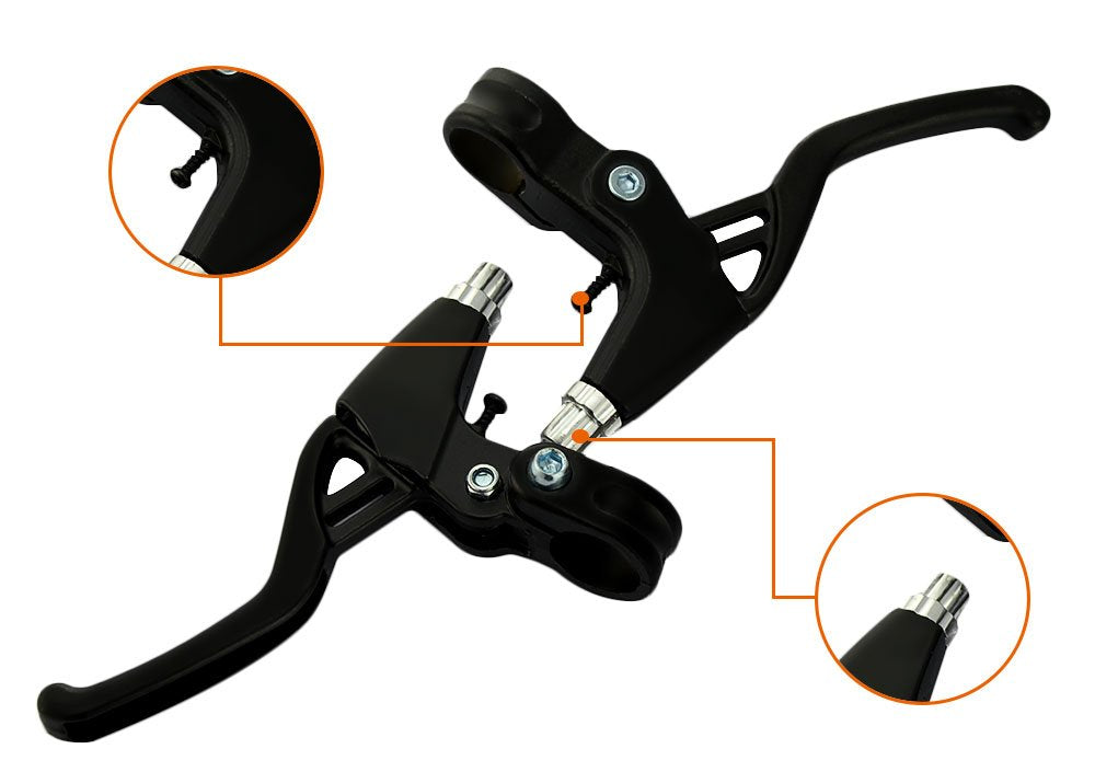 Bicyclestore 1 Pair Universal Aluminum Alloy Bicycle Brake Handle Mountain Road Bike Brake Lever Diameter 22Mm(Black)