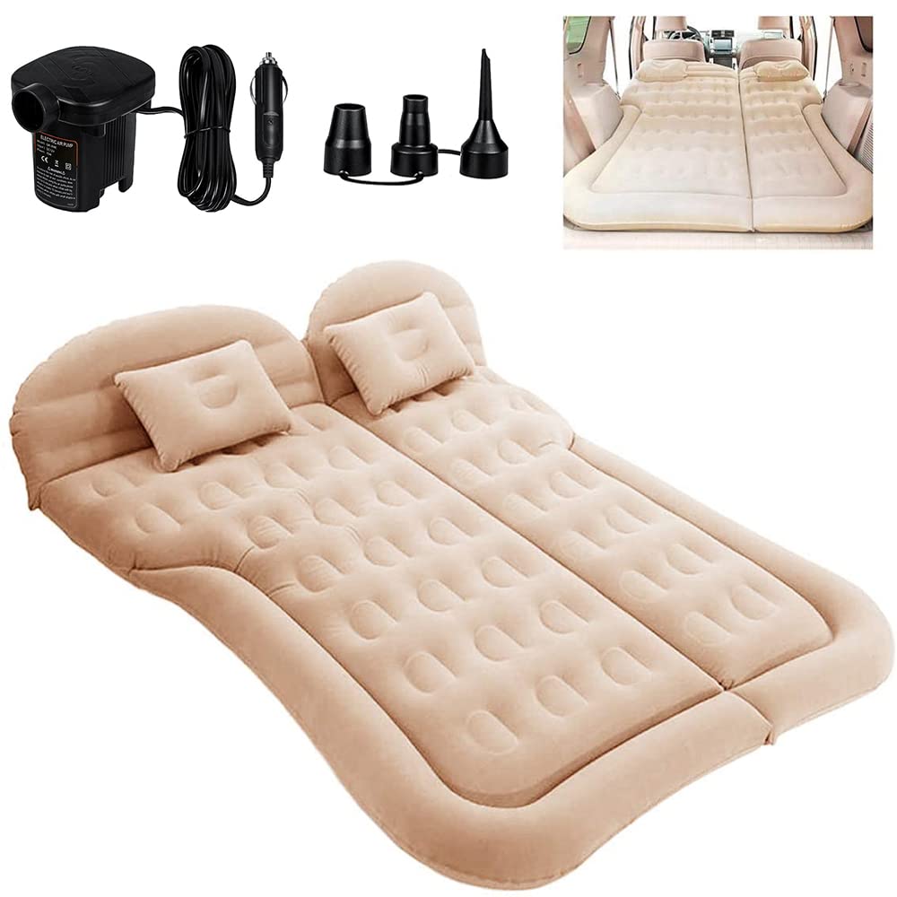Saygogo Suv Air Mattress Camping Bed Cushion Pillow - Inflatable Thickened Car Air Bed Mattress With Air Pump Portable Sleeping 