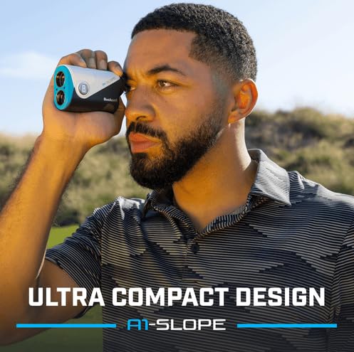 Bushnell Golf A1-Slope Laser Rangefinder - Ultra-Compact 6   Magnification, USB-C Rechargeable, Pinseeker JOLT, Slope On/Off