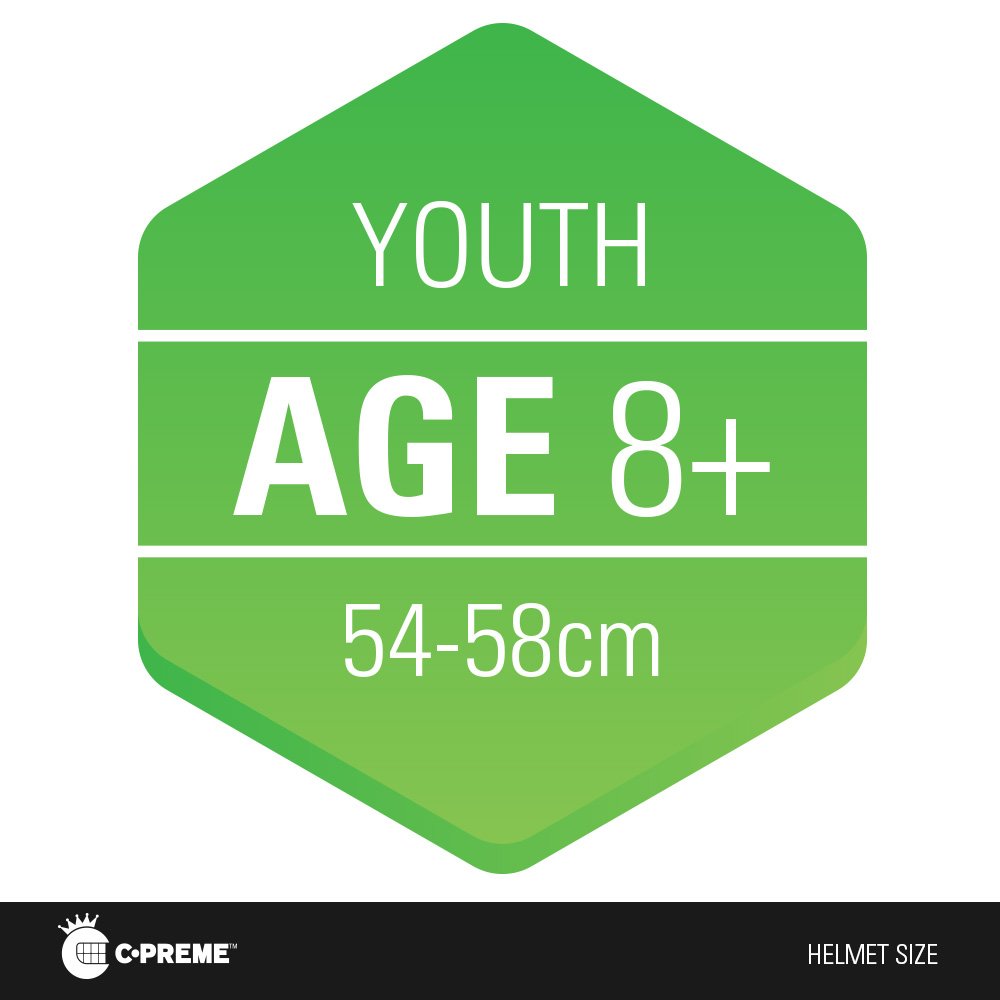 Krash Techno Geo Youth 8+ Mohawk Helmet, Techno Neo Geo Black (8042924)