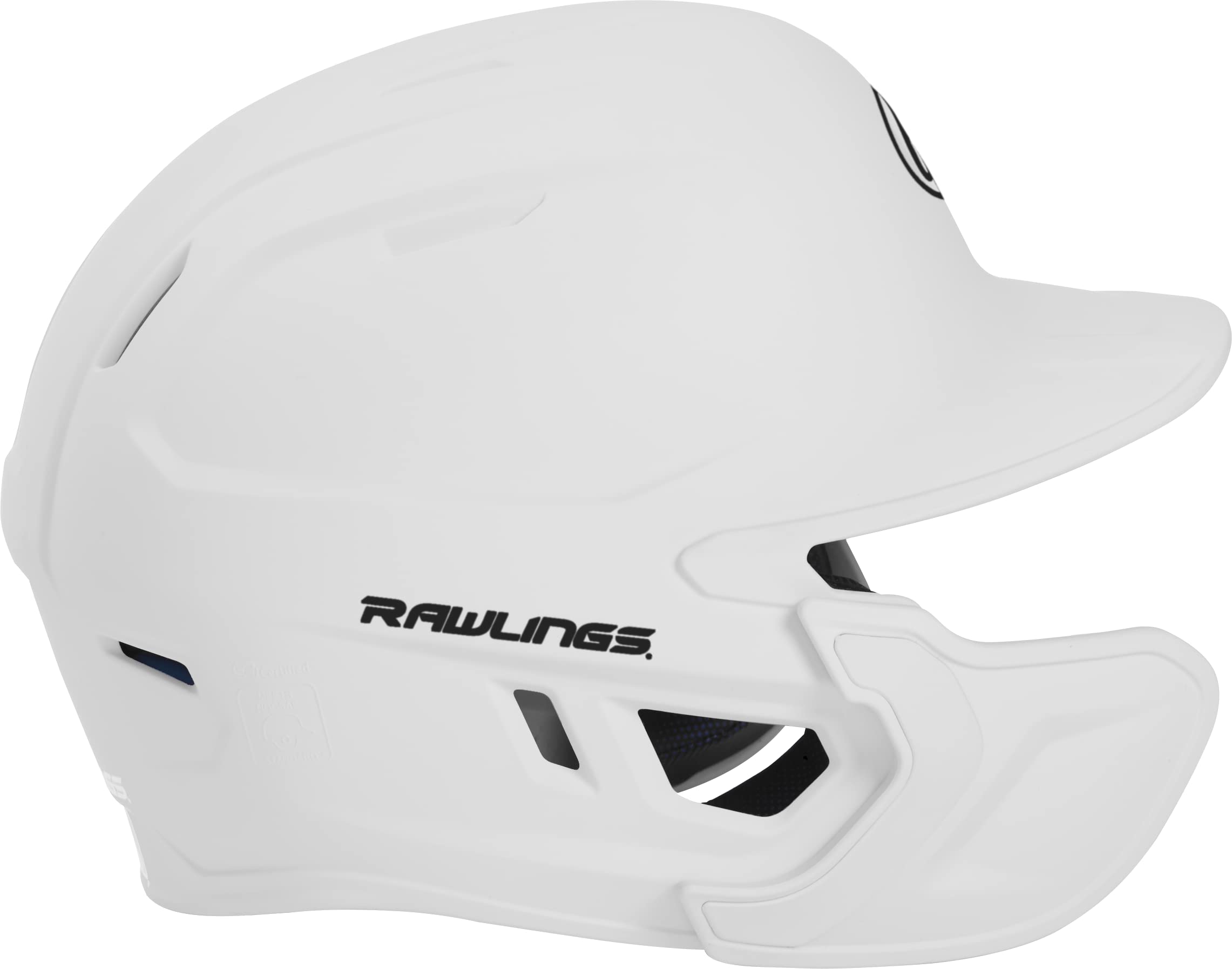 Rawlings Mach 1-Tone Right Batting Helmet W/ Adjustable Face Guard Left Handed Adjustable, Jr, White