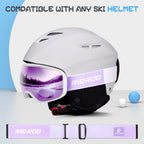 RIOROO Kids Ski Goggles, Toddler Snowboard Goggles For Boys Girls Aged 3-14, 100% UV Protection OTG Ski Goggles