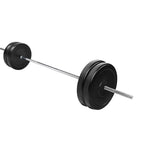 Fitvids Vinyl Standard 1-Inch Weight Plates Set with 5FT Standard Bar for Strength Training and Weightlifting, 80 LBS