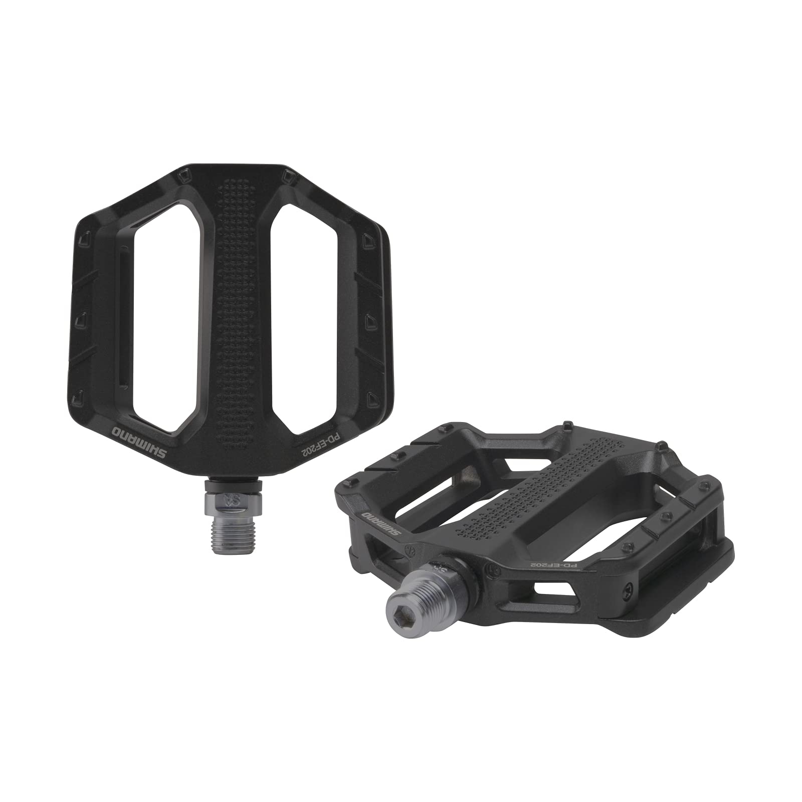Shimano Pd- Ef202 Casual Riding Flat Pedal, Silver, One Size