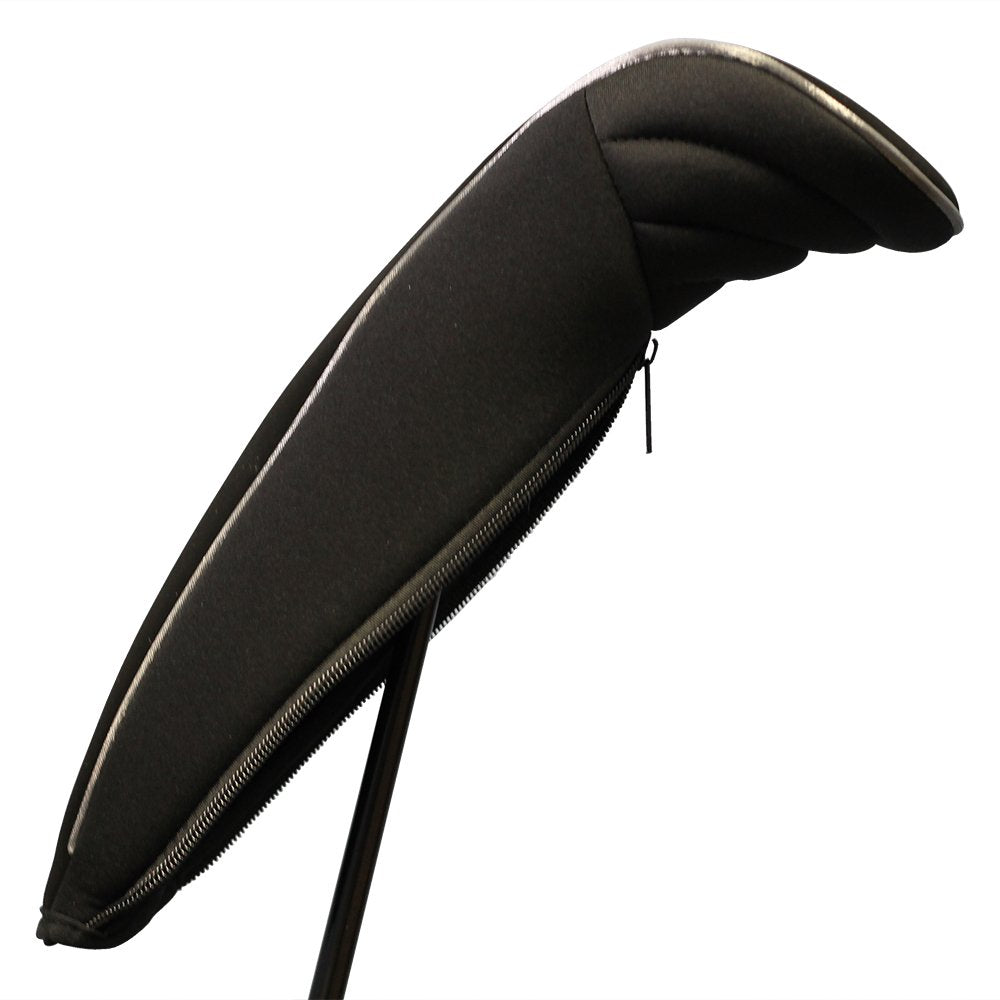 Black Golf Zipper Head Cover #9 Fairway Wood Metal Headcover Neoprene Traditional Plain Protective Cover Fits All Fairway Golf C