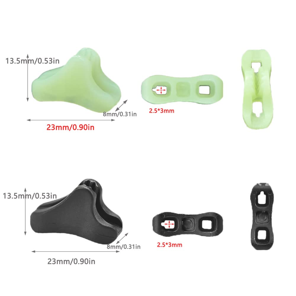 Utysty 20 Pack Tent Rope Tensioner Buckles Tightener Fastener Fluorescent Canopy Guyline Cord Buckle Adjustment Triangle Fixing